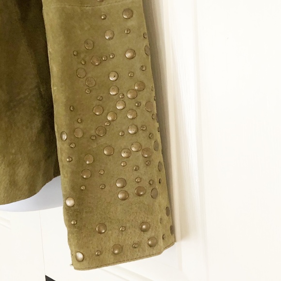 VTG Bernardo Suede Studded Jacket XL - Picture 3 of 11
